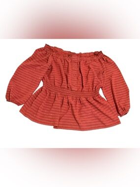 Lane Bryant Burnt Orange Off the Shoulder Top Size 14/16
